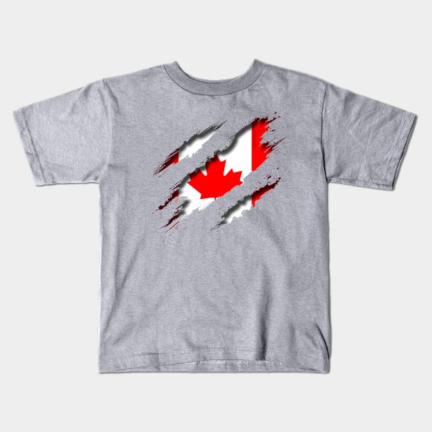 Canada Shredding Kids T-Shirt by blackcheetah